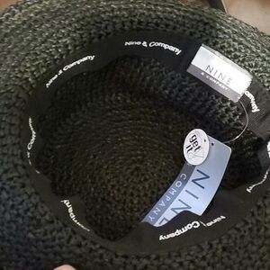 3/$15 Nwt Nine & Co. By Nine West Black Straw Hat